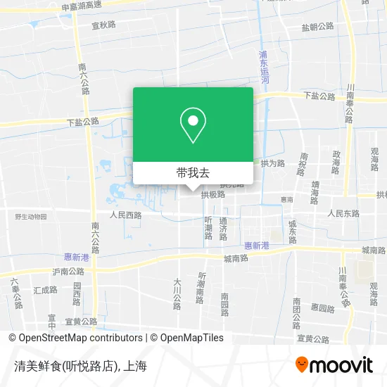清美鲜食(听悦路店)地图