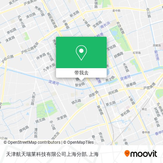 天津航天瑞莱科技有限公司上海分部地图