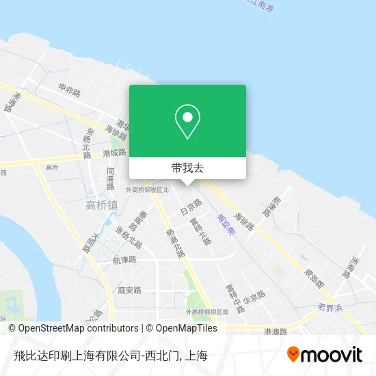 飛比达印刷上海有限公司-西北门地图