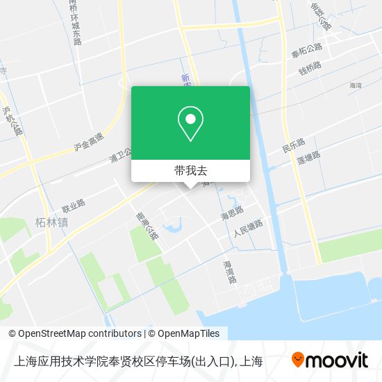 上海应用技术学院奉贤校区停车场(出入口)地图