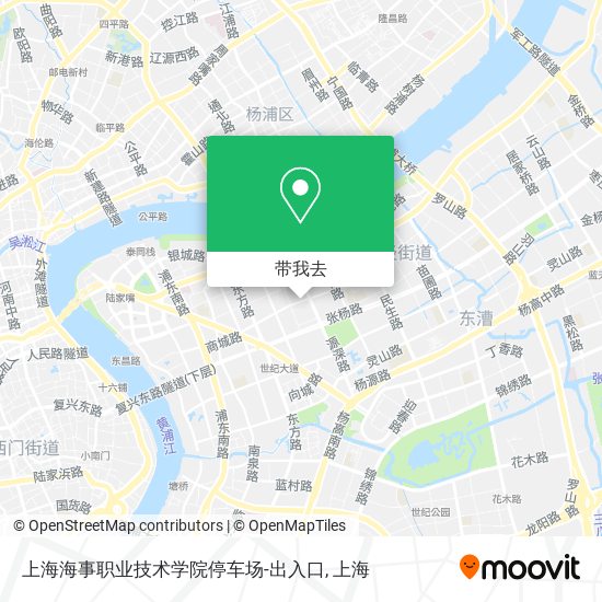 上海海事职业技术学院停车场-出入口地图