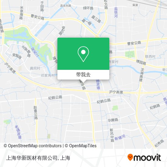 上海华新医材有限公司地图