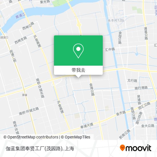 伽蓝集团奉贤工厂(茂园路)地图