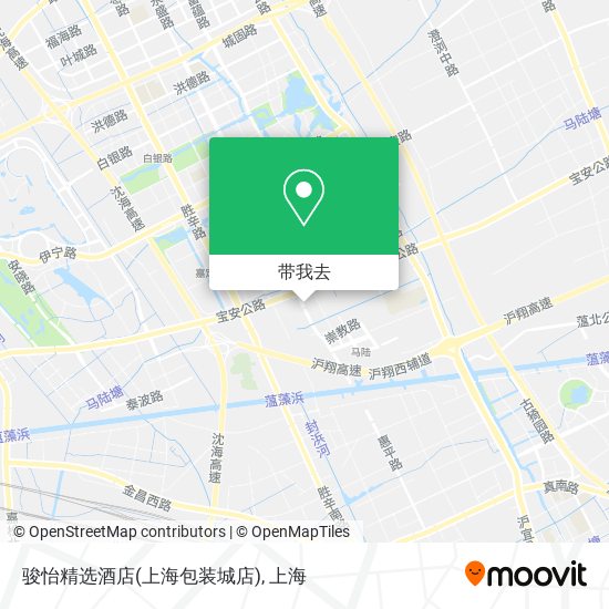 骏怡精选酒店(上海包装城店)地图