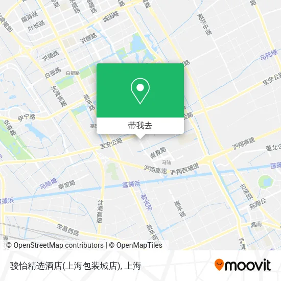 骏怡精选酒店(上海包装城店)地图