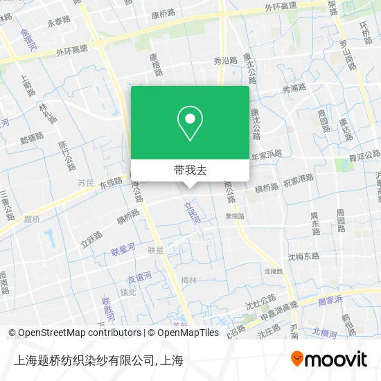 上海题桥纺织染纱有限公司地图