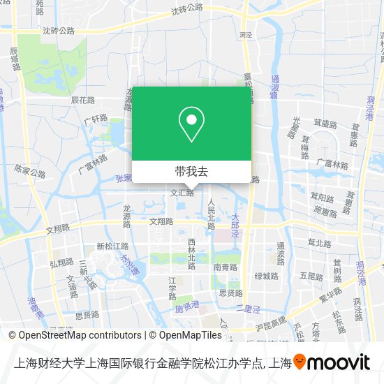 上海财经大学上海国际银行金融学院松江办学点地图
