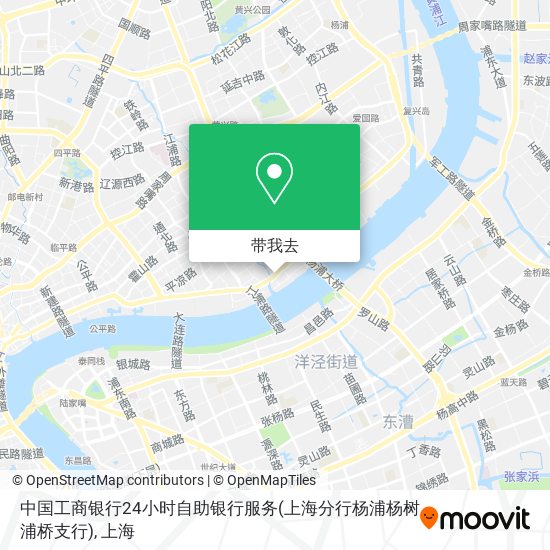 中国工商银行24小时自助银行服务(上海分行杨浦杨树浦桥支行)地图