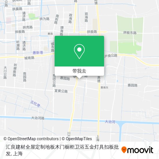 汇良建材全屋定制地板木门橱柜卫浴五金灯具扣板批发地图