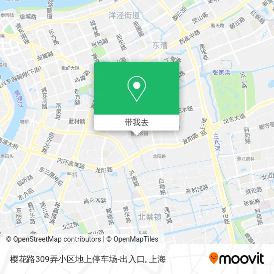 樱花路309弄小区地上停车场-出入口地图