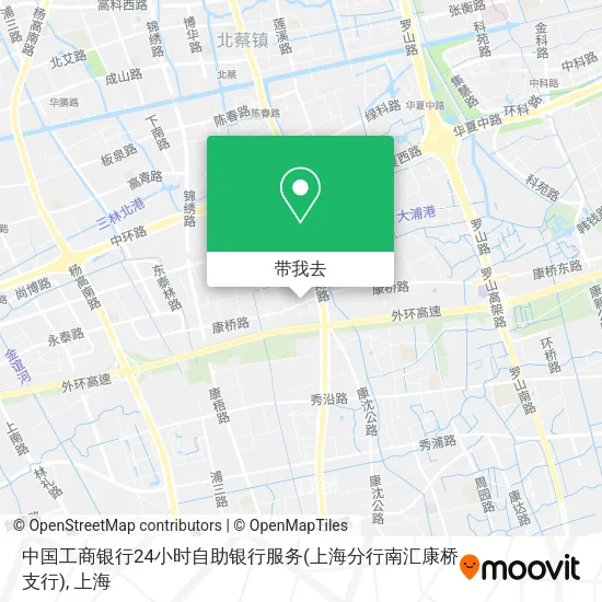 中国工商银行24小时自助银行服务(上海分行南汇康桥支行)地图