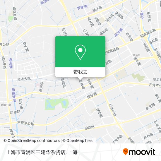 上海市青浦区王建华杂货店地图