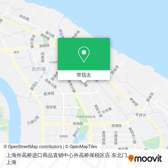 上海外高桥进口商品直销中心外高桥保税区店-东北门地图