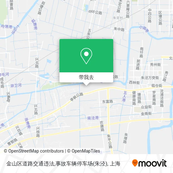 金山区道路交通违法,事故车辆停车场(朱泾)地图