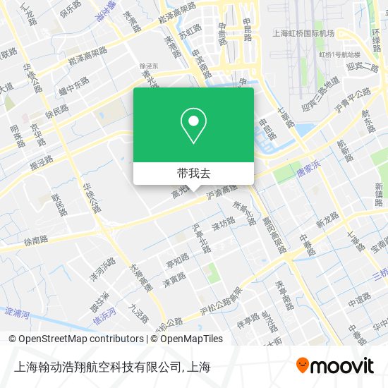 上海翰动浩翔航空科技有限公司地图