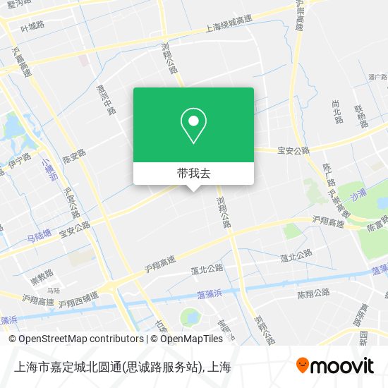 上海市嘉定城北圆通(思诚路服务站)地图