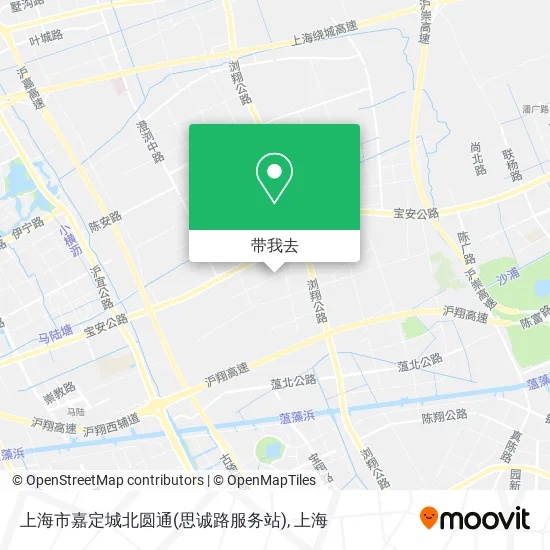 上海市嘉定城北圆通(思诚路服务站)地图