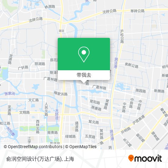 俞润空间设计(万达广场)地图