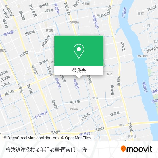 梅陇镇许泾村老年活动室-西南门地图