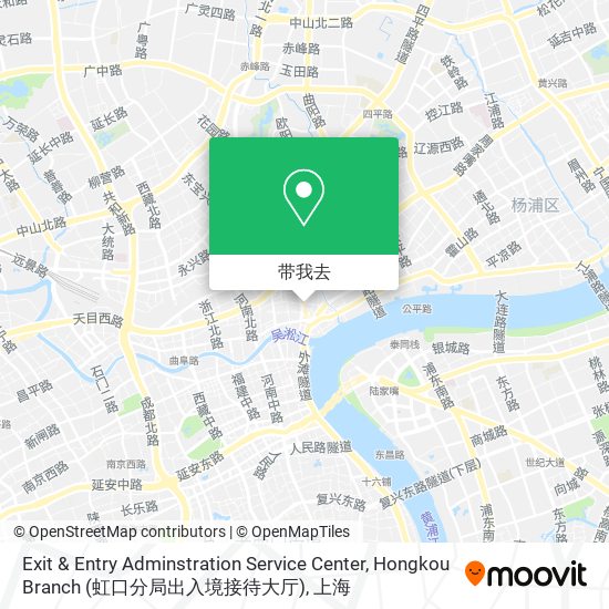 Exit & Entry Adminstration Service Center, Hongkou Branch (虹口分局出入境接待大厅)地图