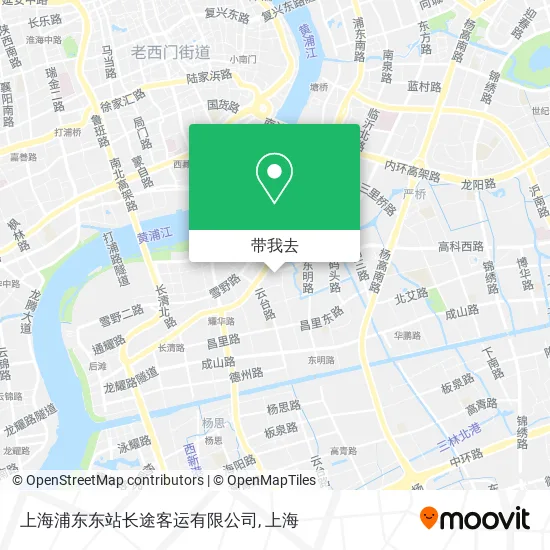 上海浦东东站长途客运有限公司地图