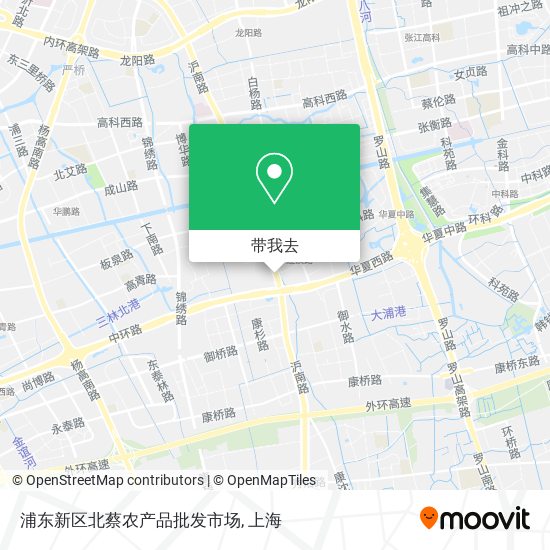 浦东新区北蔡农产品批发市场地图