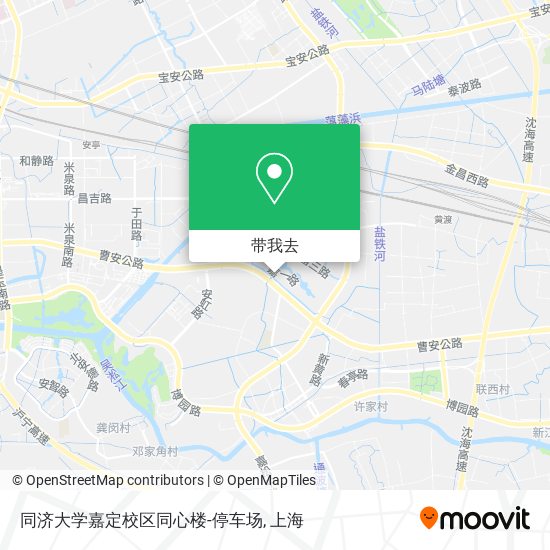 同济大学嘉定校区同心楼-停车场地图