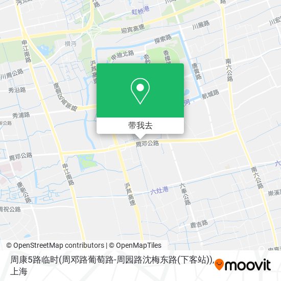 周康5路临时(周邓路葡萄路-周园路沈梅东路(下客站))地图