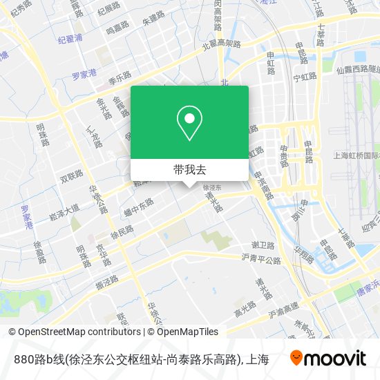 880路b线(徐泾东公交枢纽站-尚泰路乐高路)地图