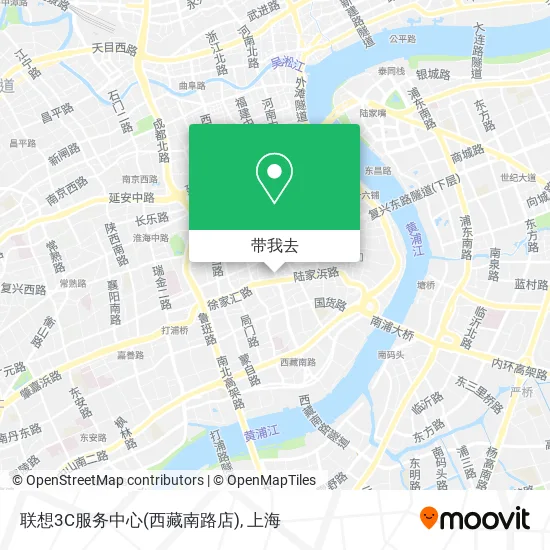 联想3C服务中心(西藏南路店)地图
