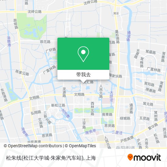 松朱线(松江大学城-朱家角汽车站)地图