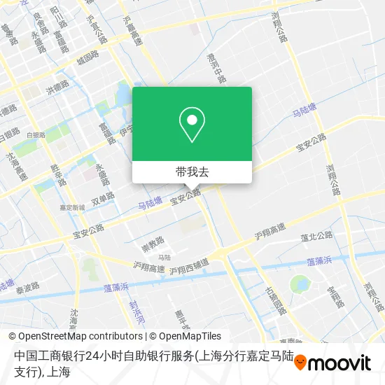 中国工商银行24小时自助银行服务(上海分行嘉定马陆支行)地图