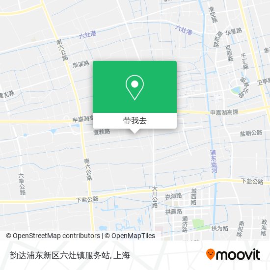 韵达浦东新区六灶镇服务站地图