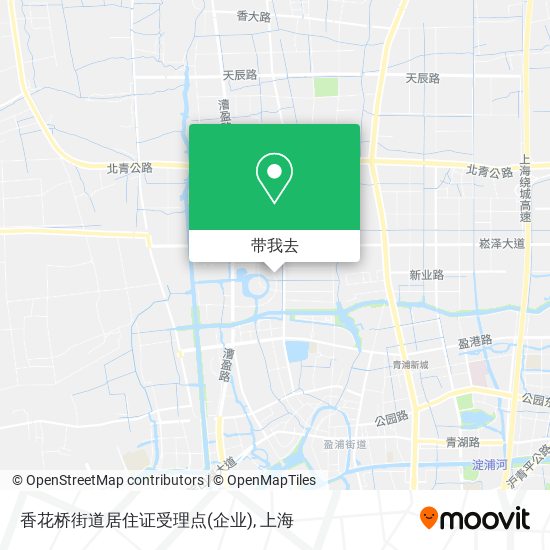 香花桥街道居住证受理点(企业)地图