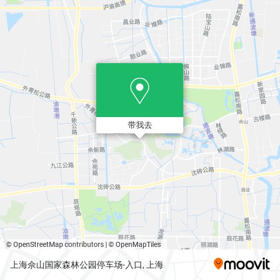 上海佘山国家森林公园停车场-入口地图