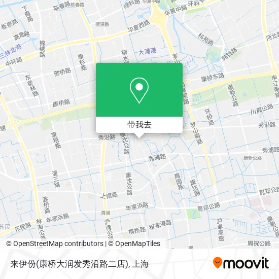 来伊份(康桥大润发秀沿路二店)地图