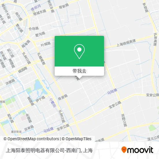 上海阳泰照明电器有限公司-西南门地图