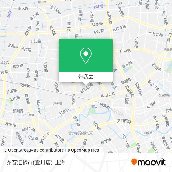 齐百汇超市(宜川店)地图