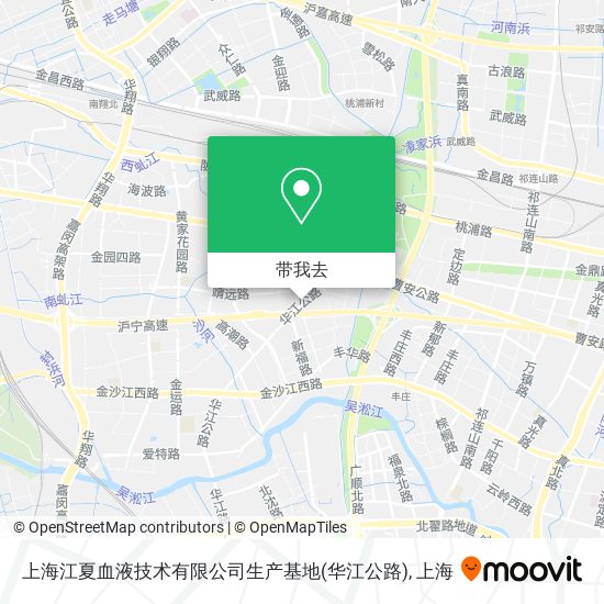 上海江夏血液技术有限公司生产基地(华江公路)地图