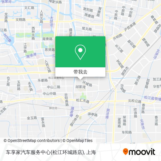 车享家汽车服务中心(松江环城路店)地图