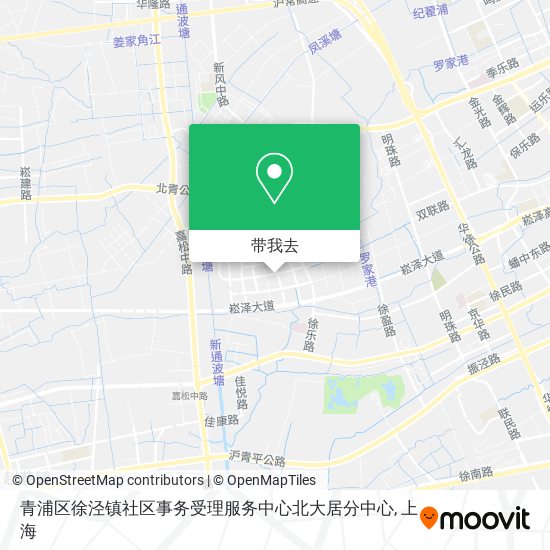 青浦区徐泾镇社区事务受理服务中心北大居分中心地图