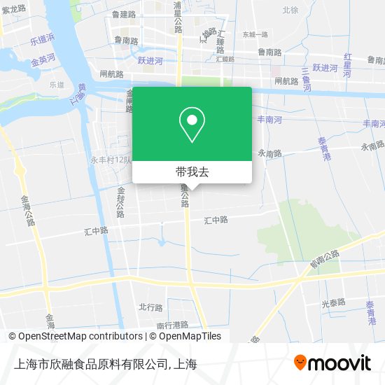 上海市欣融食品原料有限公司地图