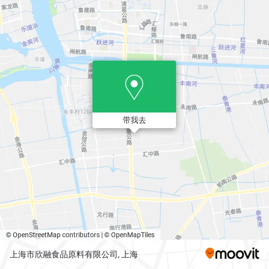 上海市欣融食品原料有限公司地图