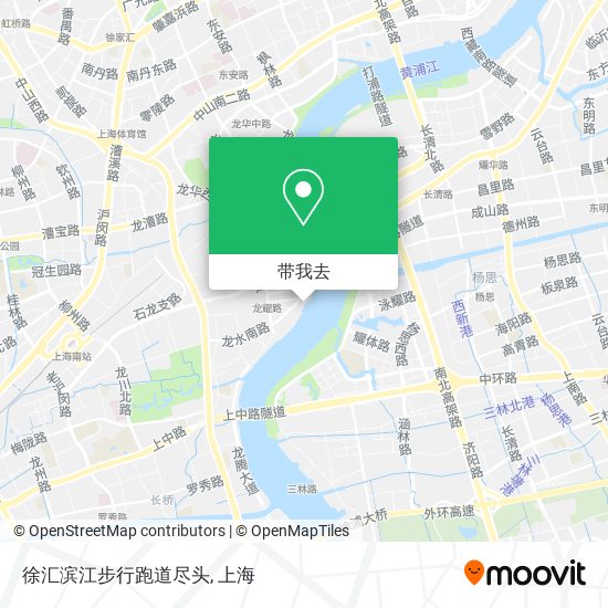 徐汇滨江步行跑道尽头地图