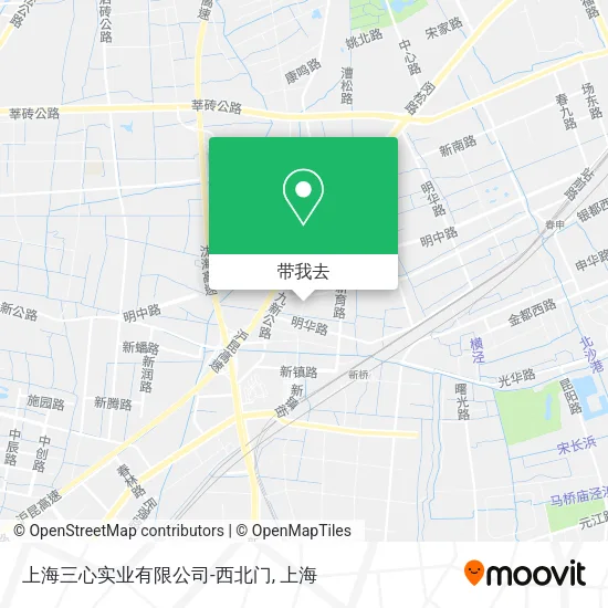 上海三心实业有限公司-西北门地图