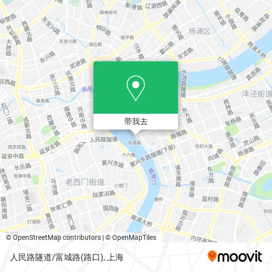 人民路隧道/富城路(路口)地图