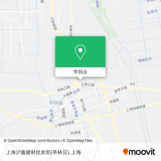 上海沪鑫建材批发部(亭林店)地图