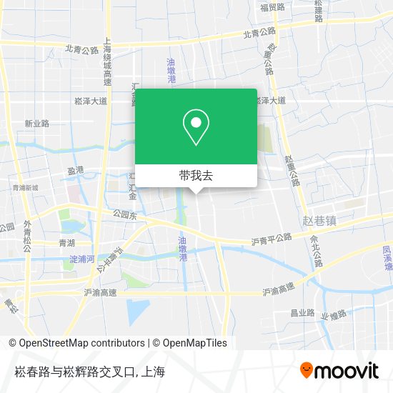 崧春路与崧辉路交叉口地图