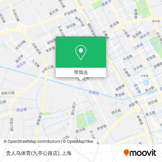 贵人鸟体育(九亭公路店)地图