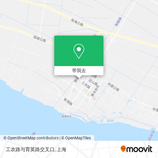 工农路与育英路交叉口地图